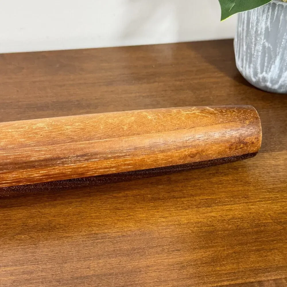Vintage Paul Dehillerin French Rolling Pin Solid Wood PD Stamp Baker Tool 18in